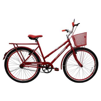 Bicicleta Cairu Genova Vb Aro 26 Rígida 1 Marcha - Vermelho