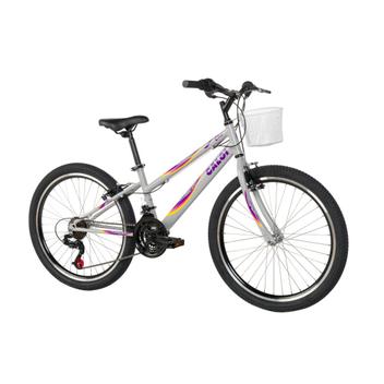 Bicicleta Caloi Ceci Vb Aro 24 Rígida 21 Marchas - Cinza