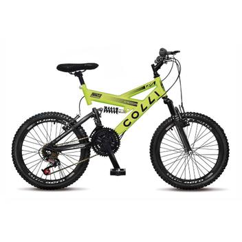 Bicicleta Colli Bike Gps Vb Aro 20 Full Suspensão 21 Marchas - Amarelo