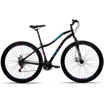 Bicicleta Colli Bike Paris Disc M Aro 29 Susp. Dianteira 21 Marchas - Azul/preto/rosa
