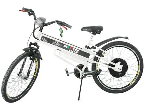 Bicicleta Elétrica Scooter Brasil 800W Aro 26 Garfo Fixo Com