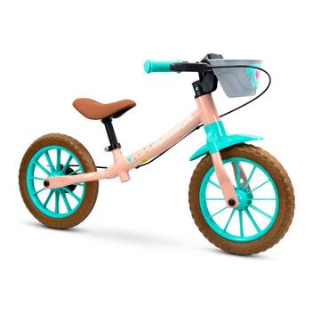 Bicicleta Nathor Balance Love Aro 12 Rígida 1 Marcha - Rosa/verde