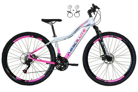 Bicicleta Absolute Hera Sport Disc H Aro 29 Susp. Dianteira 21 Marchas - Branco/rosa