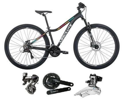 Bicicleta Absolute Mia Iii Disc H Aro 29 Susp. Dianteira 24 Marchas - Preto