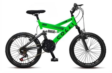 Bicicleta Colli Bike Gps Vb Aro 20 Full Suspensão 21 Marchas - Verde