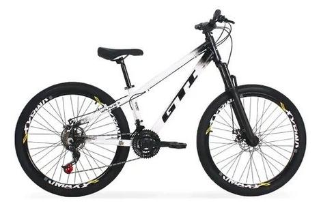 Bicicleta Gti Wolfline Disc H Aro 26 Susp. Dianteira 21 Marchas - Branco