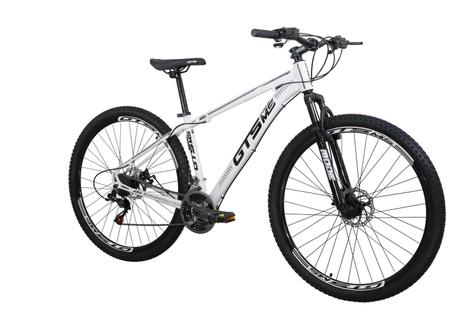 Bicicleta Gts Pro M5 Techs Aro 29 Susp. Dianteira 21 Marchas - Branco