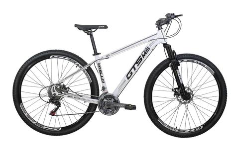 Bicicleta Gts Pro M5 Techs Aro 29 Susp. Dianteira 21 Marchas - Branco