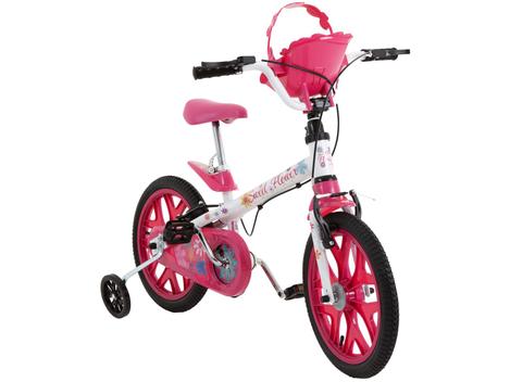 Bicicleta Infantil Aro 16 Bandeirantes Sweet Flower com Rodinhas