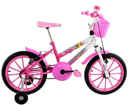 Bicicleta Dalannio Bike Milla Aro 16 Rígida 1 Marcha - Branco/rosa