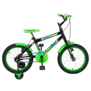 Bicicleta Kls K10 Vb Aro 16 Rígida 1 Marcha - Preto/verde
