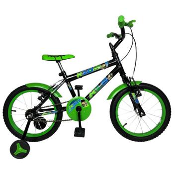 Bicicleta Kls K10 Vb Aro 16 Rígida 1 Marcha - Preto/verde