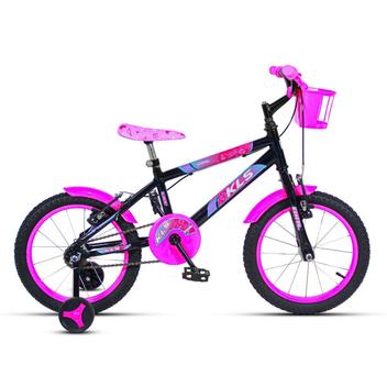Bicicleta Kls Monster Vb Aro 16 Rígida 1 Marcha - Preto/rosa