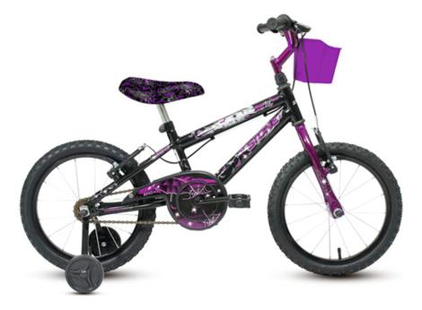 Bicicleta Infantil Aro 16 Menina Feminina Wandinha com Rodinhas - KTX ...