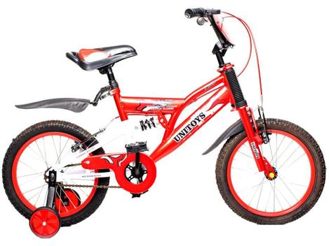 Bicicleta Unitoys Moto Aro 16 Susp. Dianteira 1 Marcha - Vermelho