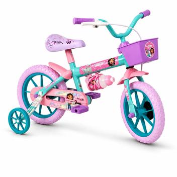 Bicicleta Verden Casa Magica da Gabby Aro 12 Rígida 1 Marcha - Rosa/verde