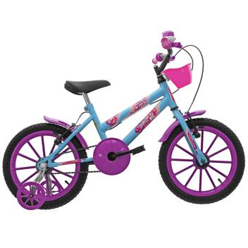 Bicicleta Ultra Bikes Kids Aro 16 Rígida 1 Marcha - Azul/rosa