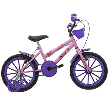 Bicicleta Ultra Bikes Kids Aro 16 Rígida 1 Marcha - Lilás/rosa