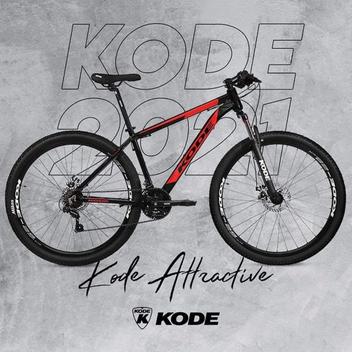 Bicicleta Kode Attractive Aro 29 Susp. Dianteira 21 Marchas - Preto/vermelho