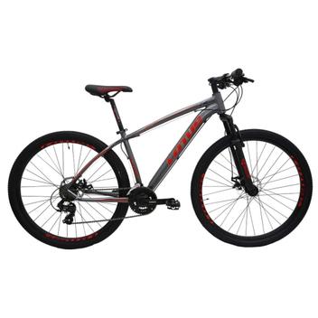Bicicleta Cairu Lotus Disc M Aro 29 Susp. Dianteira 21 Marchas - Cinza/vermelho
