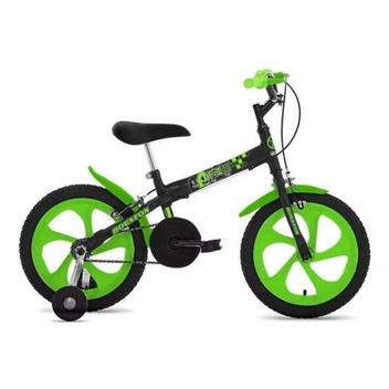 Bicicleta Houston Pix Vb Aro 16 Rígida 1 Marcha - Preto/verde
