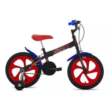 Bicicleta Houston Pix Vb Aro 16 Rígida 1 Marcha - Preto/azul/vermelho