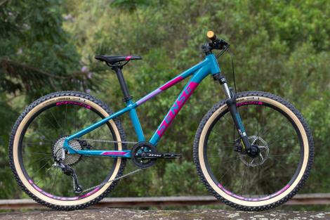 Bicicleta Sense Bike Impact Grom Aro 24 Susp. Dianteira 9 Marchas - Azul/rosa