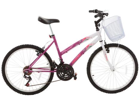 Bicicleta Track&bikes Parati Vb Aro 24 Rígida 18 Marchas - Branco/rosa