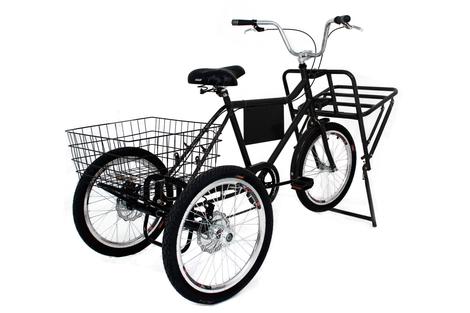 Llevando parrilla casual Bicicleta Triciclo de Carga Com Marchas e Freios A Disco Cargueira - Casa  do Ciclista - Triciclo Adulto - Magazine Luiza