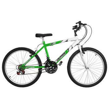 Bicicleta Ultra Bikes Pro Tork Ultra Aro 24 Rígida 18 Marchas - Branco/verde