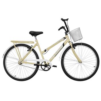 Bicicleta Ultra Bikes Poti Wave Aro 26 Rígida 1 Marcha - Bege
