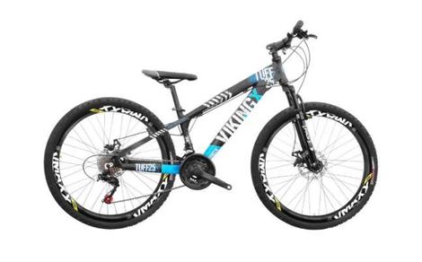 Bicicleta Vikingx Tuff 25/30 Disc M Aro 26 Susp. Dianteira 21 Marchas - Preto/azul
