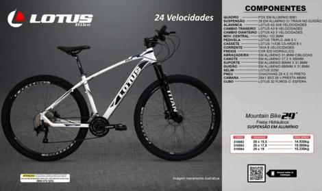 Bicicleta Lotus Fox Aro 29 Susp. Dianteira 24 Marchas - Laranja/preto
