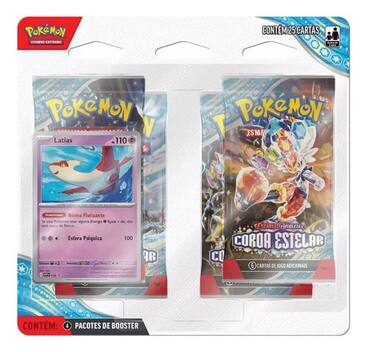 Blister Quádruplo Pokémon Coroa Estelar Copag Português - Deck de
