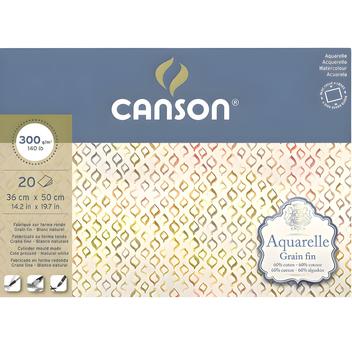 Bloco de Papel Para Aquarela Aquarelle Canson Grão Fino 300g 36 x 50 cm ...