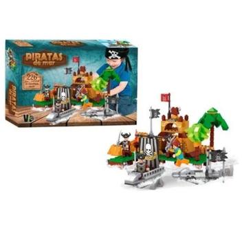 Brinquedo Infantil Blocos De Montar a Aventura Do Barco Pirata 386 Peças  21152 Lego - Papellotti