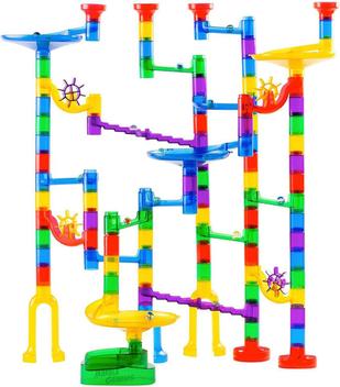 Blocos De Montar Pista Corrida P/ Bolinhas Rola Bola 105 Pcs - Steam ...