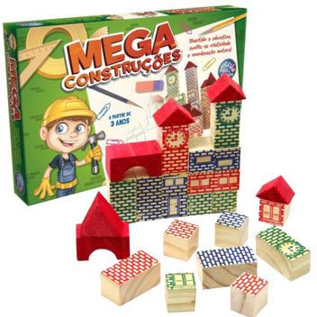 Blocos de Montar Castelinho 60 Peças de Madeira Brinquedo Jogo Infantil  Educativo Blokitos - Pais e filhos - Brinquedos de Montar e Desmontar -  Magazine Luiza