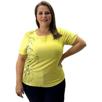 Blusa Cativa Plus Size Manga Curta Feminina Blusa Plus Size