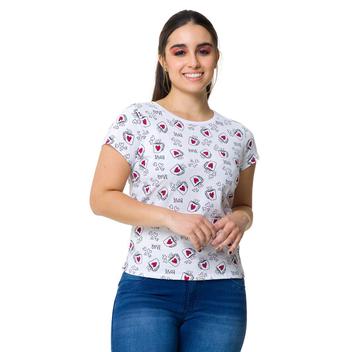 A-Lows L&F blusa feminina liso com manga CURTA sf202 118882/40