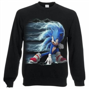 Blusa Moletom Adulto, Infantil 333 Sonic the hedgehog filme jogo