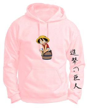 Blusa Moletom Flanelado Adulto e Infantil Monkey D. Luffy One