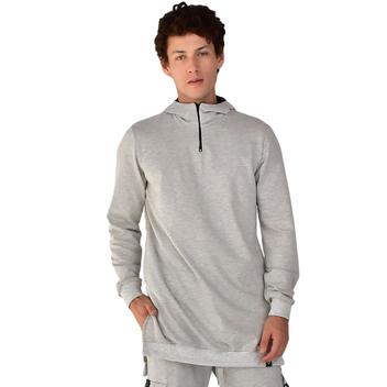 longline fleece moletom com capuz