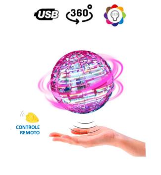 Brinquedos de bola de orbe voador, girador de bumerangue de orbe de  flutuação de rotação de 360 °, brinquedo de bola voadora de luz LED mágica,  bola de drone giratória segura (Vermelho) 