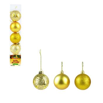 bolas de natal vermelha dourada 7cm bolas natalina 7 cm - Zein