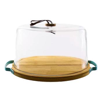 Boleira de Bambu com Tampa de Vidro 31cm HC0578157 - Fratelli - Boleira ...