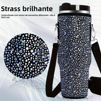 Bolsa De Cordão De Strass Brilhante Para Stanley 40oz Garrafa a Vácuo ...