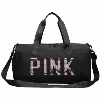 black pink duffle bolsa