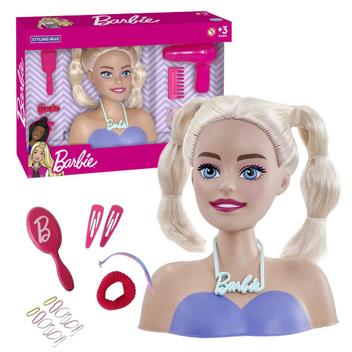 Boneca Barbie Busto Styling Head Faces com 24 Acessórios para