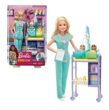 Conjunto Boneca Barbie Loira Profissões Quero Ser Doutora Médica Pediatra -  Com Acessórios Da Profissão E Uma Boneca Paciente Menina - Mattel - Boneca  Barbie - Magazine Luiza